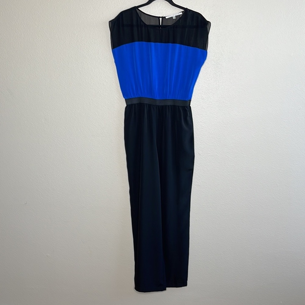 Collective Concepts Blue/ Black Jumpsuit Romper Pants